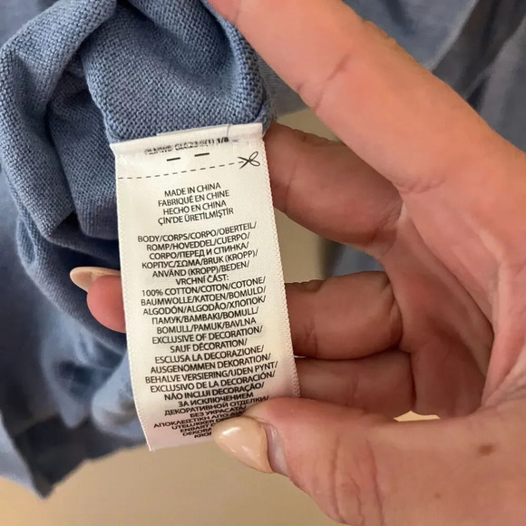 Polo Ralph Lauren Mens Blue Pullover Sweater Large Heather Pima Cotton NWT - Picture 9 of 9